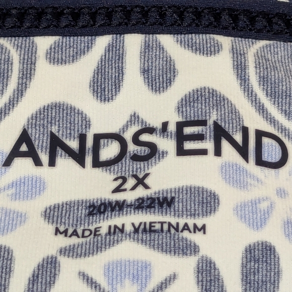 Lands End women's long sleeve floral print stretch knit popover top size 2x B18a - Picture 3 of 10